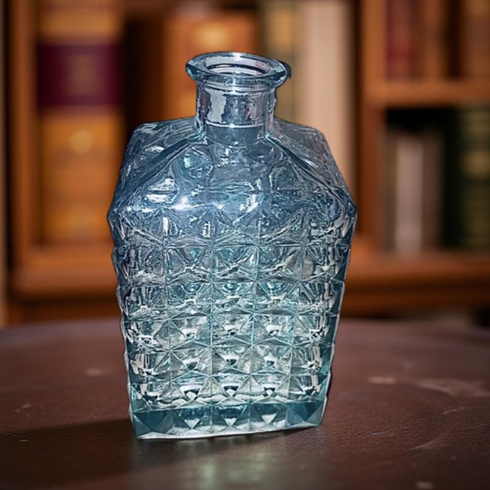 Decanter Green glass decanters Made in Spain- Heavy Green Vintage Bottle
